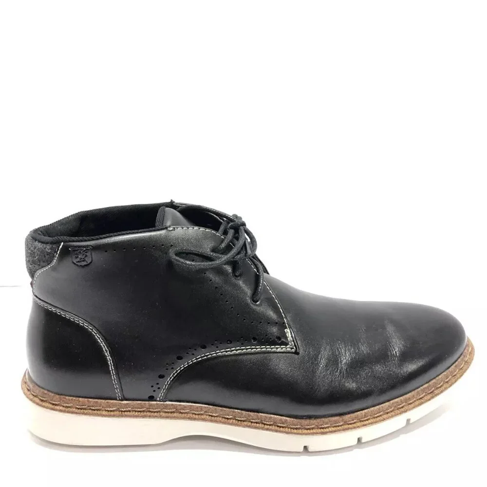 Stacy Adams Men’s Sentinel, Black Chukka Boots, Size 7 M